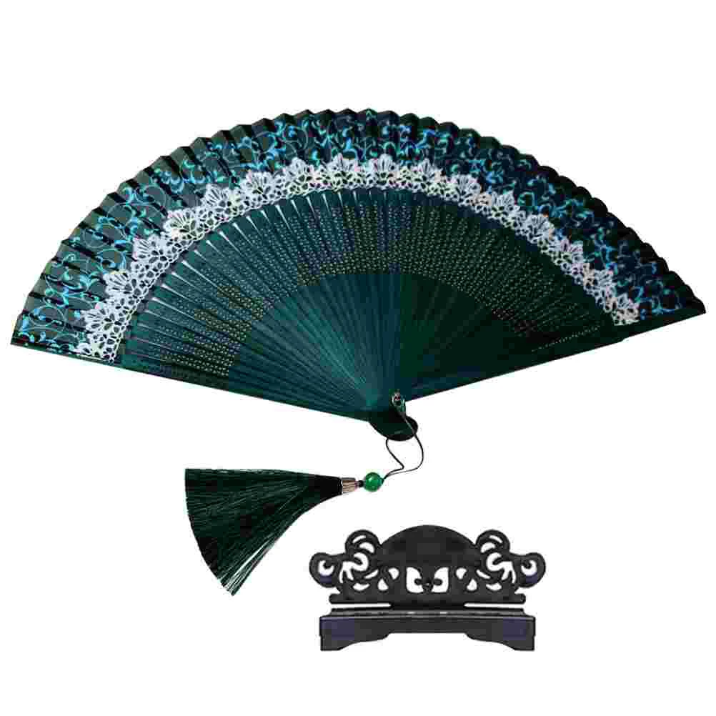 

Handheld Folding Fan Chinese Style Hollow out Fan Bamboo Silk Performance Fan