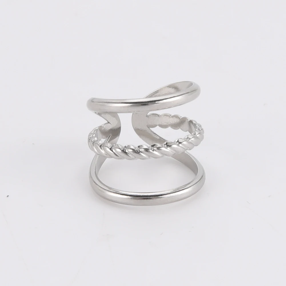 Недорогие ювелирные кольца из нержавеющей стали для женщин позолоченная цепочка