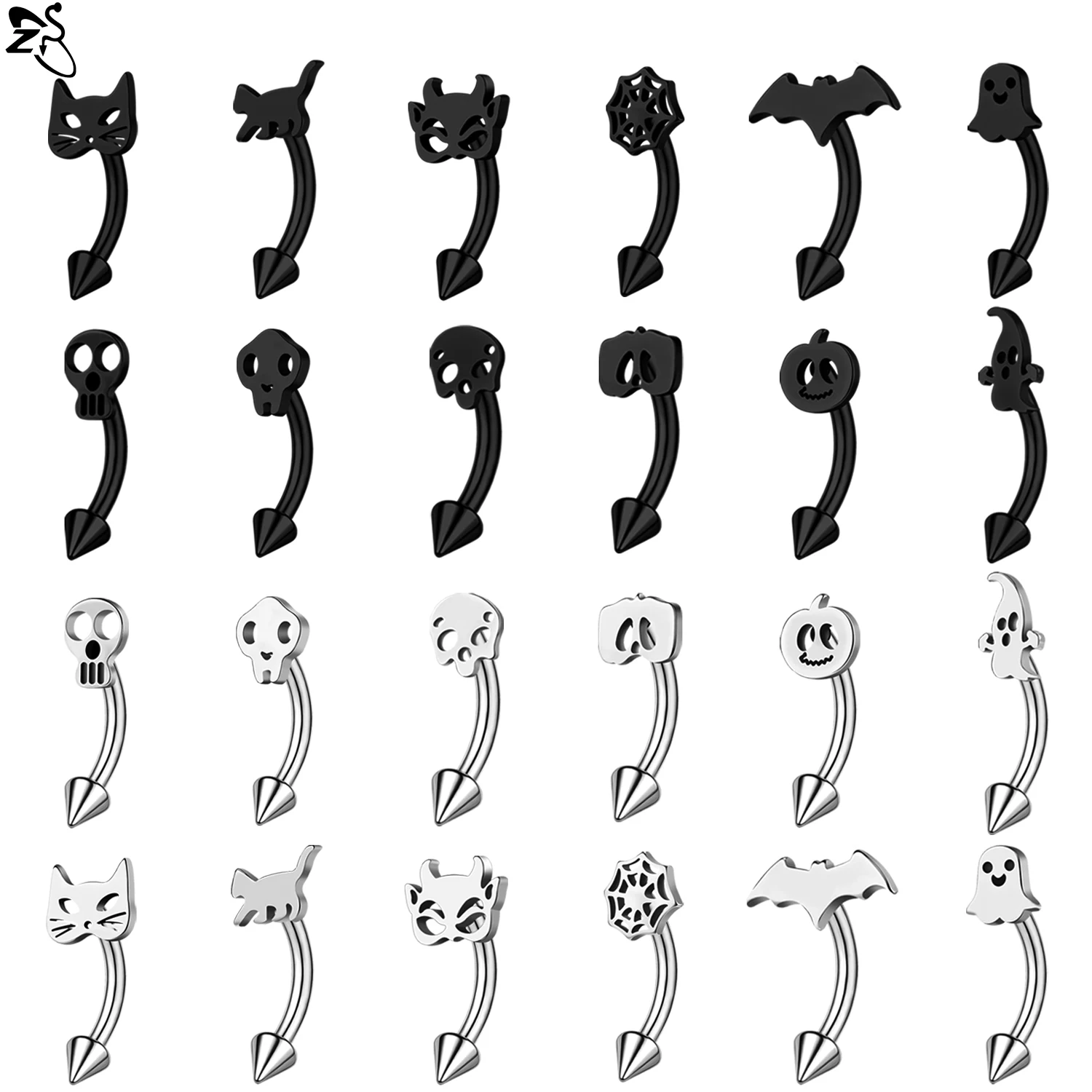 Кольцо для бровей из нержавеющей стали 16 г 8/10 мм