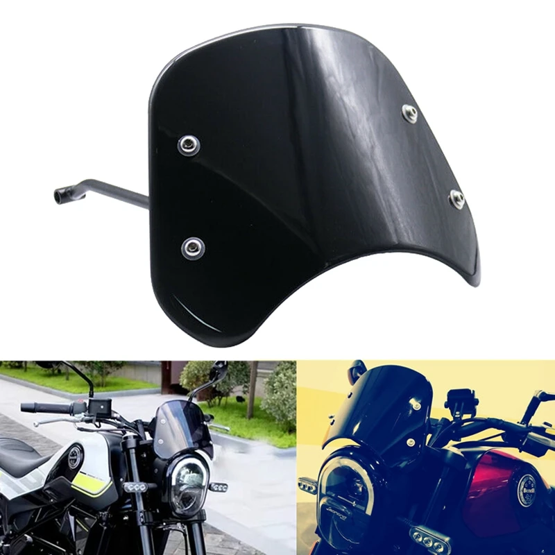 Обтекатель ветрового стекла мотоцикла экранная фара для Benelli Leoncino 500 (черный) |