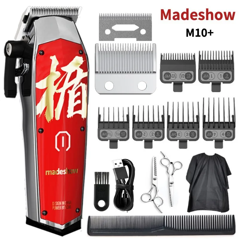 

Madeshow Professional Hair Clippers Hair Trimmer for Men Adjustable Cordless Hair cutting Machine For Barbers Beard Trimmer M10