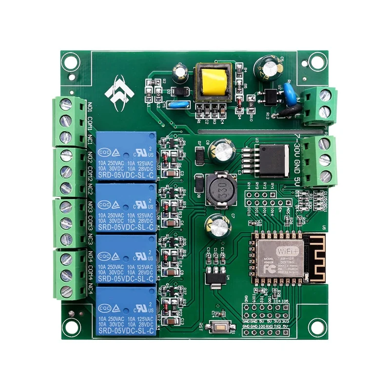 Релейный модуль ESP8266 ESP-12F WIFI 4-Канальный переключатель с задержкой для ARDUINO IDE Smart