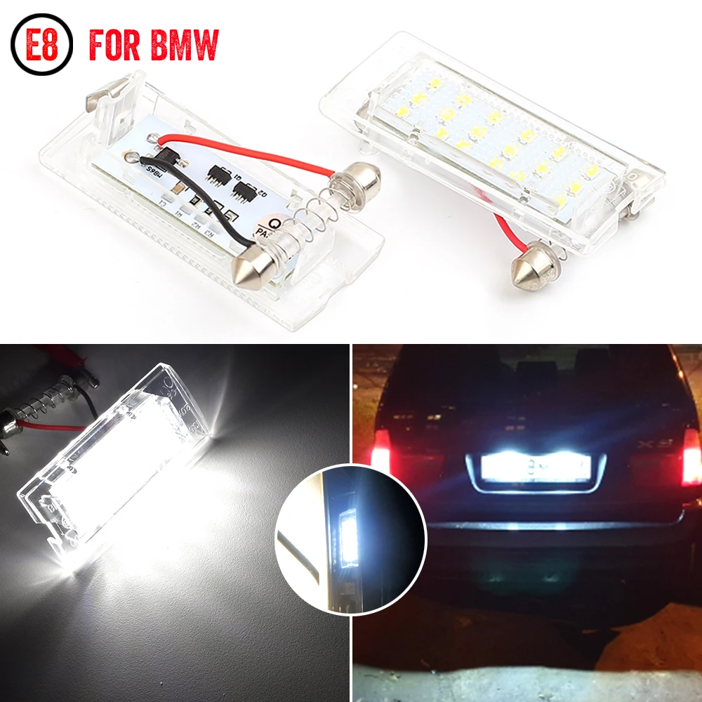 

Xenon White OEM-Fit 3W Full LED For 2004-2009 BMW E83 X3 & For BMW 2001-2006 E53 X5 License Plate Light,Can-bus Error Free