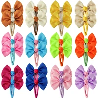 24 pc 12 pair little girl hair bb clips candy color mini bowknot hairpins princess hair accessories headwear kids birthday gift