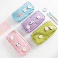 new waterproof kids gift large capacity pouch bag pencil case stationery storage bags canvas pencil bag