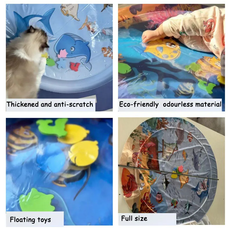 Коврик для ледяной воды домашних животных синий кожаный коврик кровати собак из