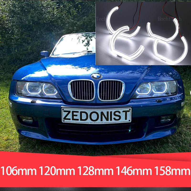 

C-образная белая фотолампа с кольцом для BMW X1 X3 X5 X6 E70 E71 Z3 Z4 E30 E32 E34 E36 E38 E53 E60 E61 E85 F30