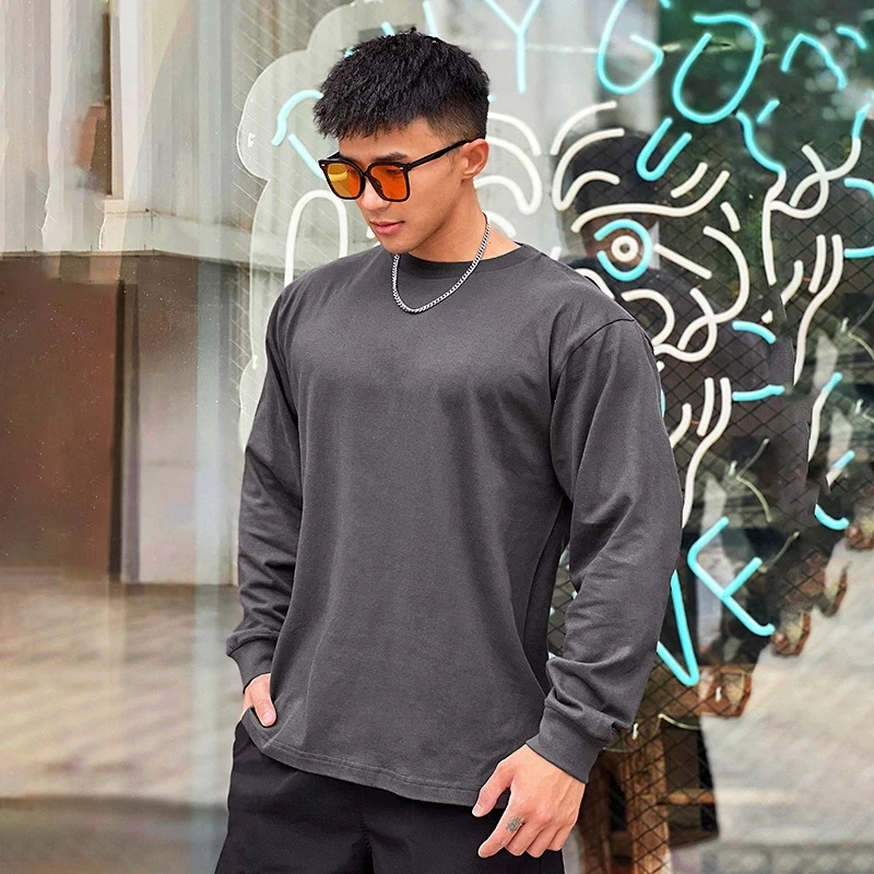 

Мужская Спортивная толстовка с длинным рукавом и круглым вырезом