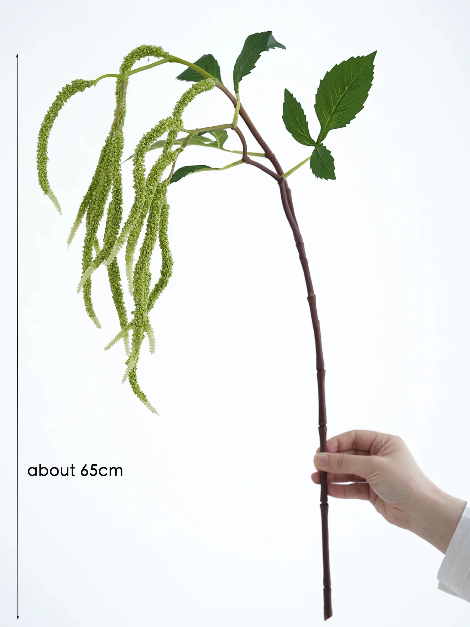 

Искусственный лисий хвост, белый-зеленый, пластик