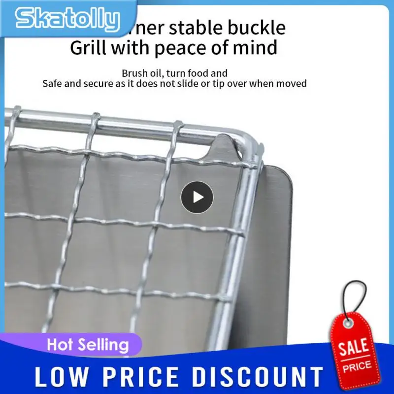 

Folding Firewood Stove Detachable Camping Equipment Bbq Grill Rack Stainless Steel Charcoal Stove Outdoor Picnic Portable