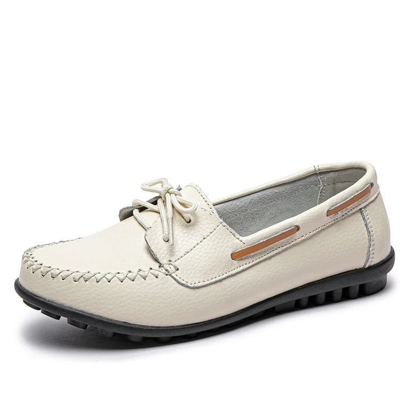 

2022 New Shoes Women Flats Genuine Leather Casual Shoes 9304