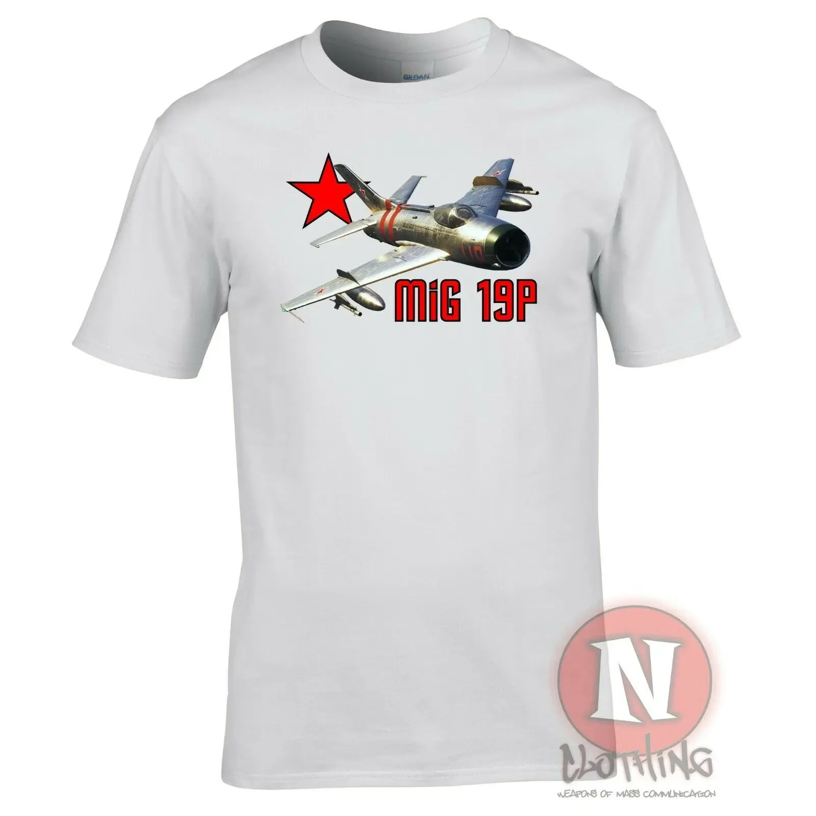 Советская футболка с истребительным самолетом Микоян МиГ 19P 100% хлопок круглым