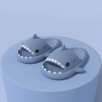 2022 Shark Slippers Summer Adult Couple Slippers Tide Indoor and Outdoor Funny Home Cute Cartoon Parent-child Children's Sandals