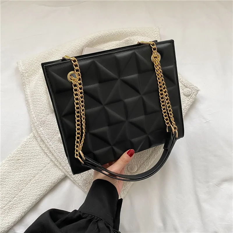 

Large Capacity Chain Shoulder Bag for Women 2022 Luxury Designer Handbag Leather Fashion Portable Zipper Girl Tote Bags