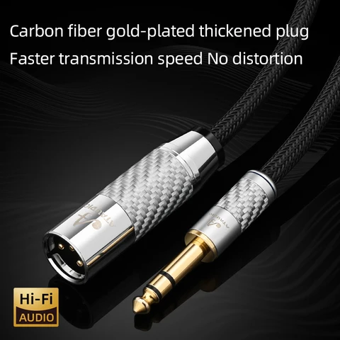 Высококачественный аудиокабель OCC от 6,5 мм до XLR «папа-мама» для усилителя динамика-микшера 6,5 мм штекер микрофонный аудиокабель