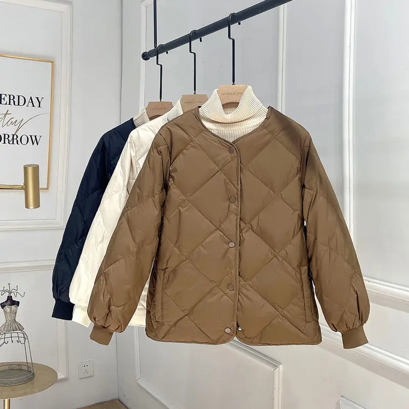 New Autumn Winter Thicken Female Warm Short Parka Women Casual Solid Color Loose Puffer Stand Collar Coat Jackets Outwear