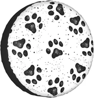 dog paw pattern printed spare tire cover waterproof tire wheel protector for car truck suv camper trailer rv 14 17