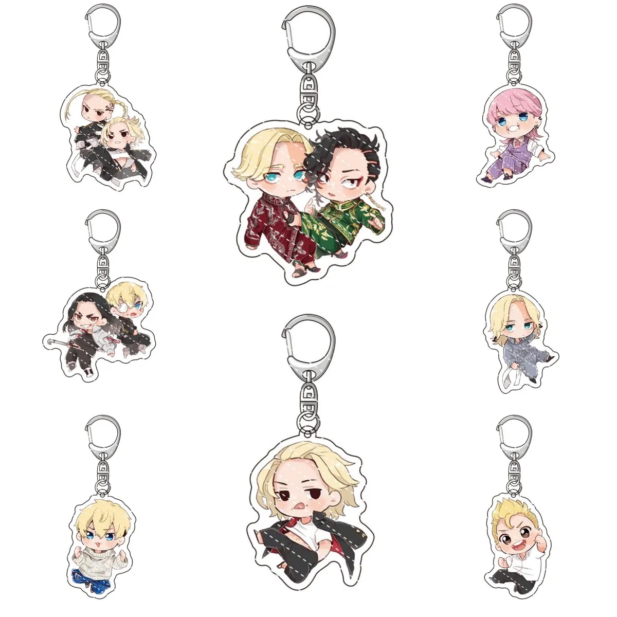 

Anime Tokyo Avengers Acrylic Keychain Tokyo Revengers Q Version Manjiro Cosplay Key Chain Ring Car Keyring Accessories Gifts Men