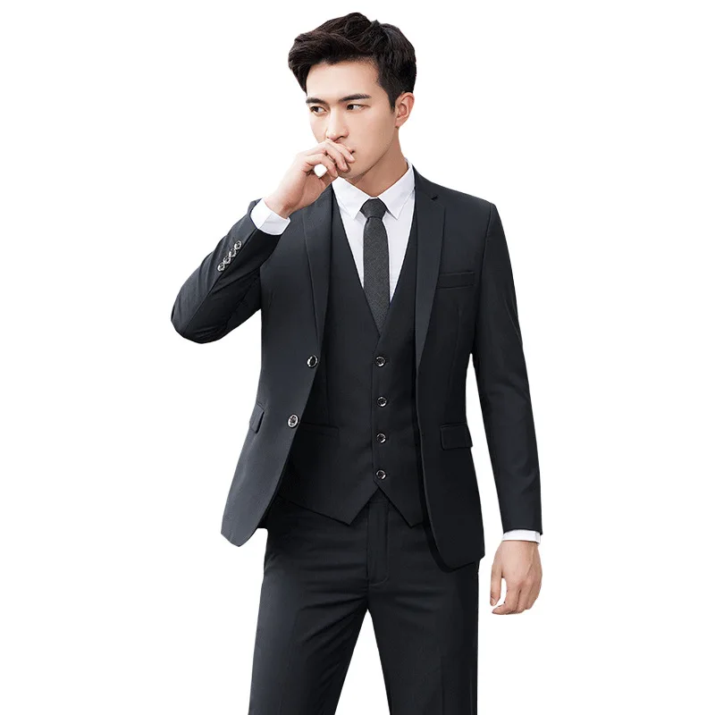 

8386-T- Korean version slim-fit coat groom wedding dress suit