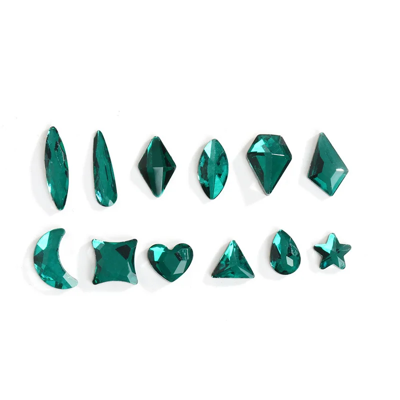 

12Grids Multi Size Special-Shaped Rhinestones Crystal FlatBack Gemstone Charms Nail Art Dazzle Colorful Nail Rhinestone Decor #3