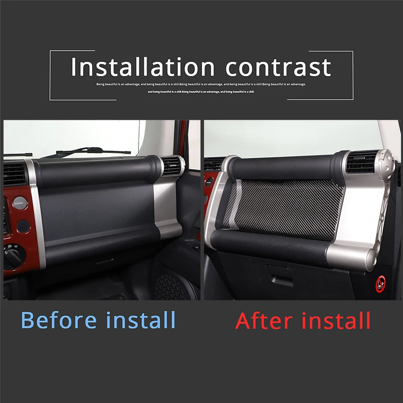 Фото Для Toyota FJ Cruiser 2007-2021 автомобильный кодировщик центральная панель управления наклейка из мягкого углеродного волокна аксессуары для интерьера 1 шт. с левым рулем №1