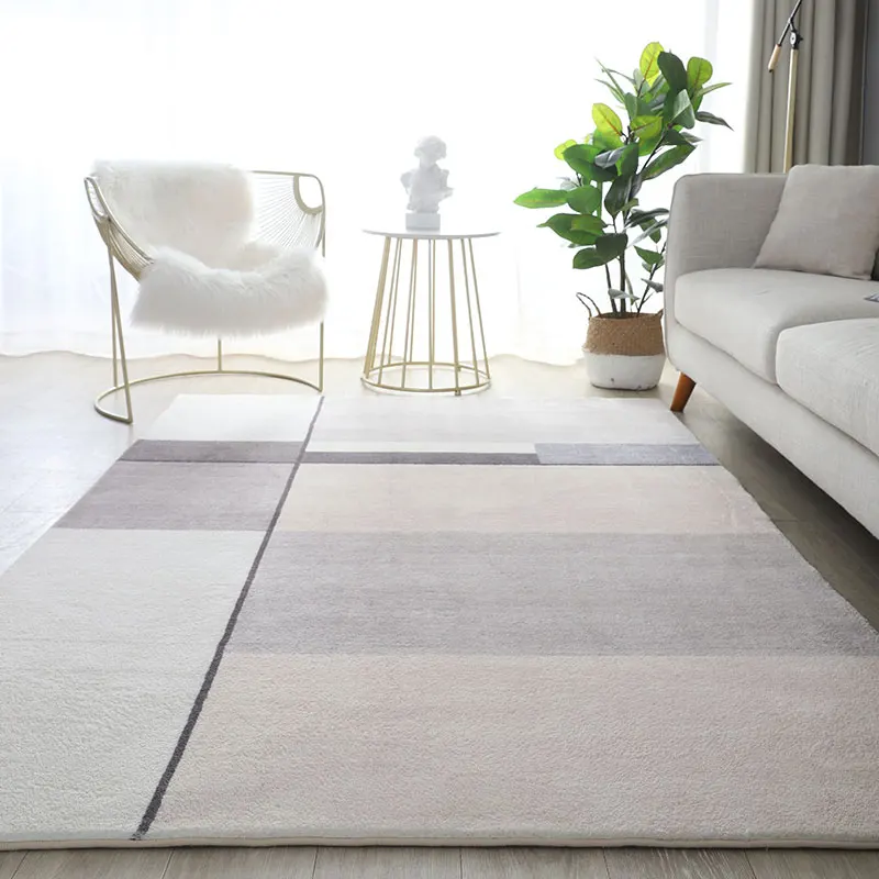 

Faux Cashmere Geometric Rugs for Bedroom Decor Bedside Carpet Soft Home Lounge Carpets for Living Room Decoration Large Area Rug