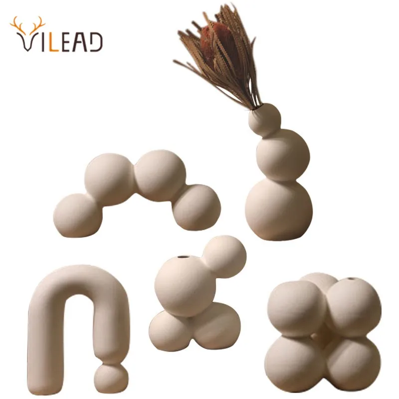 

Vilead скандинавские керамические воздушные шары ваза украшение для дома интерьер гостиная настольные аксессуары подсвечник для спальни выс...