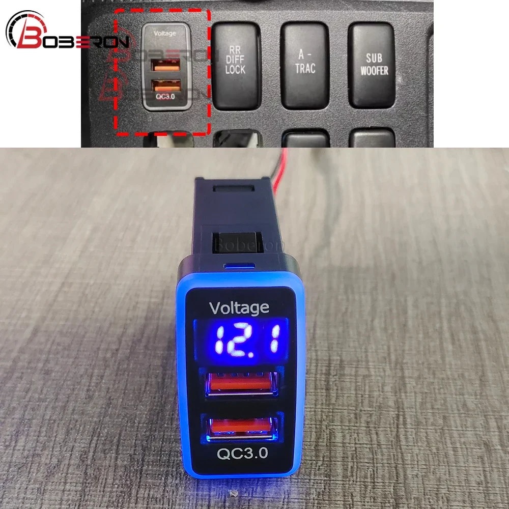 Автомобильное зарядное устройство синего цвета с двойным интерфейсом USB-адаптер