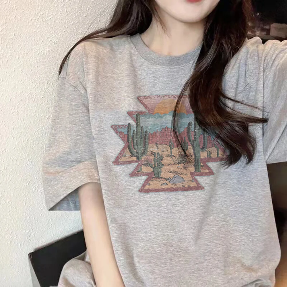 

Western Denim t-shirts women summer t-shirts girl graphic 2000s clothing