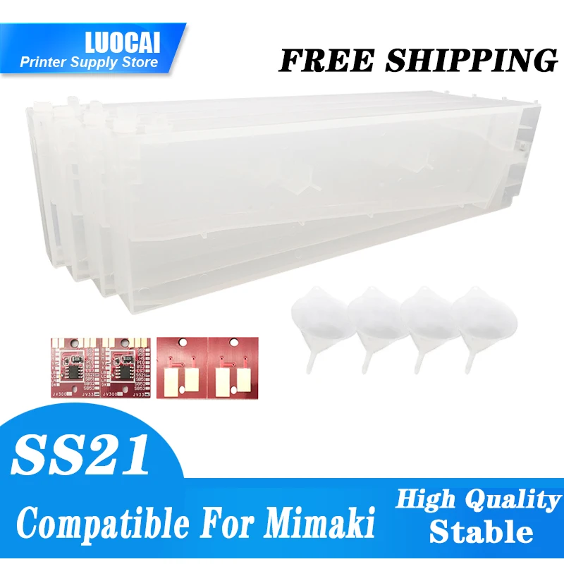 

Free Shipping SS21 Permanent chip with 440ML Eco solvent Ink Cartridges For Mimaki JV33 JV30 JV34 JV5 CJV30 Printer