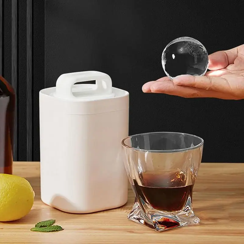 

Ice Maker Mold Large Transparent With Rotating Handle Ice Ball Mold Sphere Whiskey Ice Cube Molds For Cocktails Bourbon Reusable