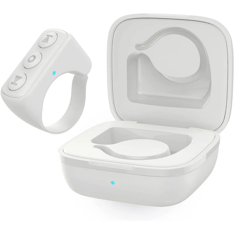 

Новый Bluetooth-контроллер на кончик пальца для селфи, кнопка спуска затвора, пульт дистанционного управления для фото, белый