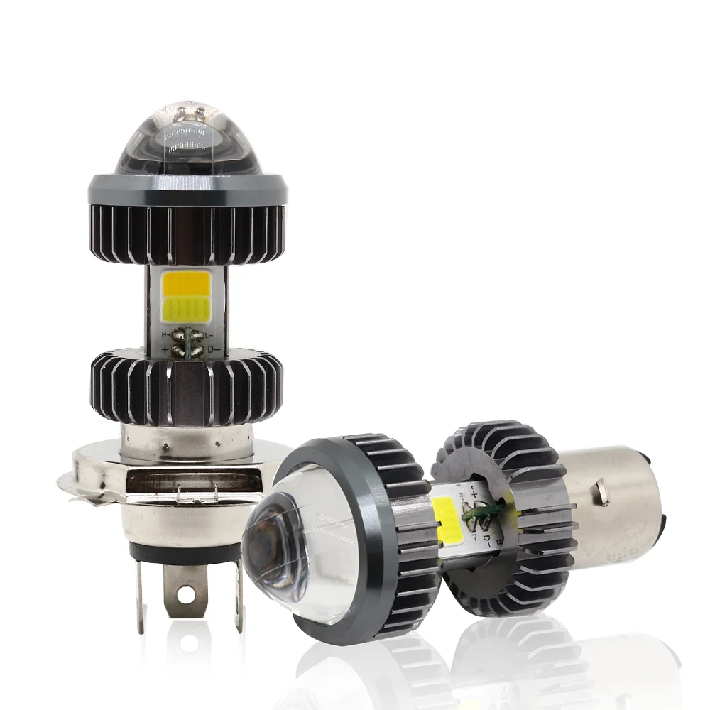 Фото H4 BA20D P15D светодиодные лампы для мотоциклетных фар 6000k Hi/lo Beam Moto LED Scooter ATV аксессуары противотуманные фары желтый белый №3