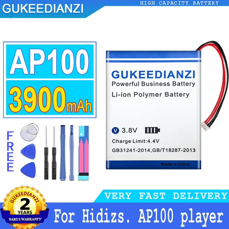 

Bateria 3900mAh High Capacity Battery For Hidizs. AP100 player High Quality Battery