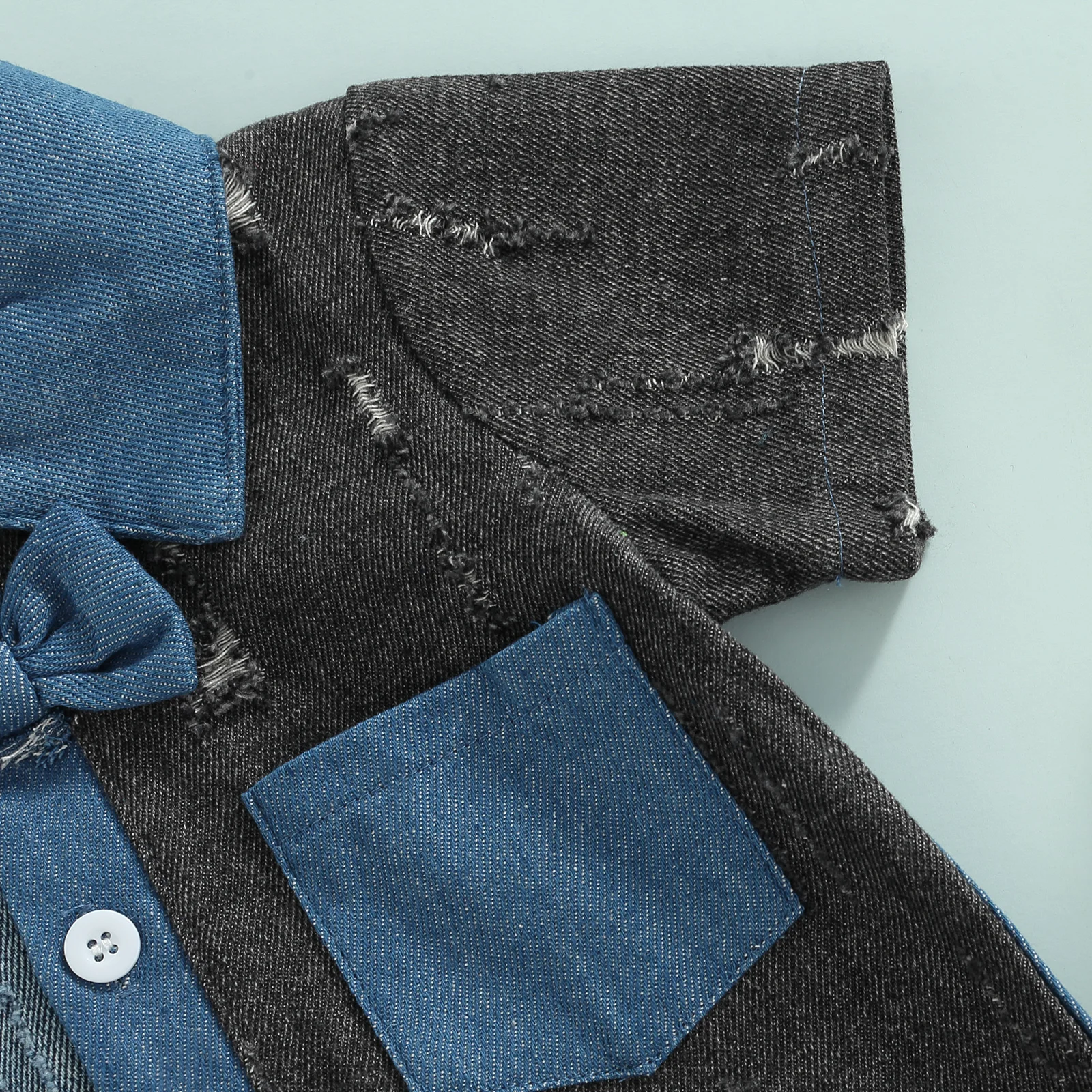 Одежда для маленьких мальчиков джинсовые комбинезоны в стиле пэчворк наряд