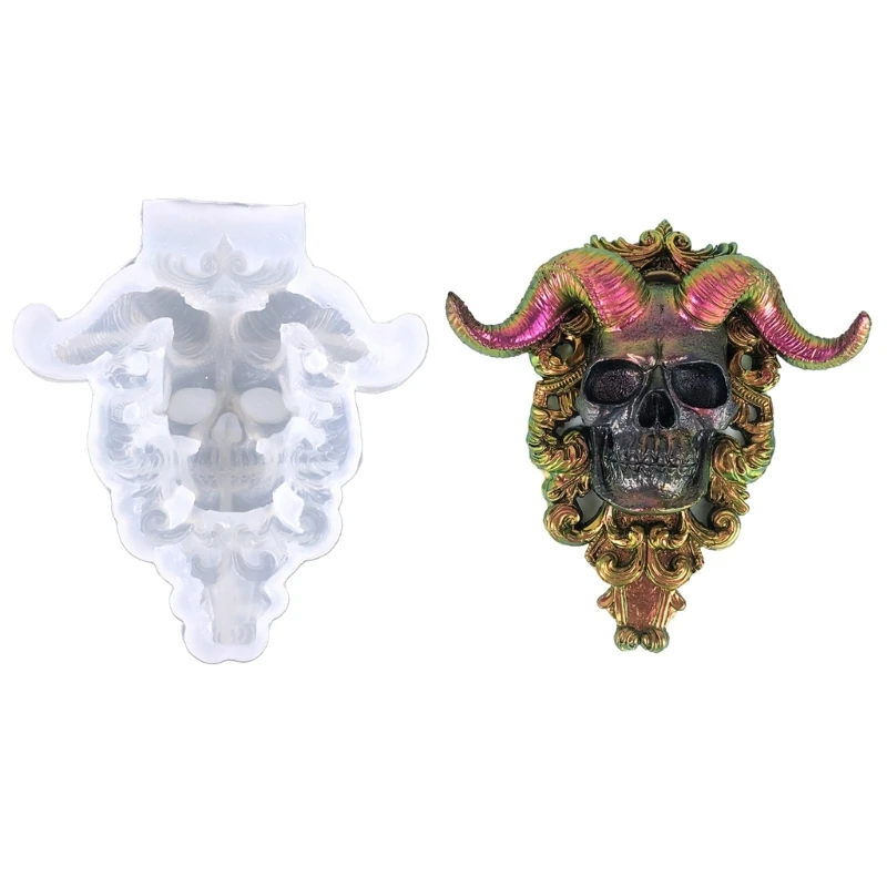 

Semi-stereoscopic Devil Skull Wall Ornaments Drop Glue Mold Diy Wall Pendant