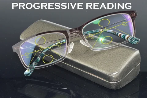 Новинка 2018, супер яркие мужские и женские прогрессивные Мультифокальные бифокальные очки для дальнего и ближнего чтения Clear VIDA, + 1 + 1,5 + 2 + 2,5 + 3 + 3,5 + 4