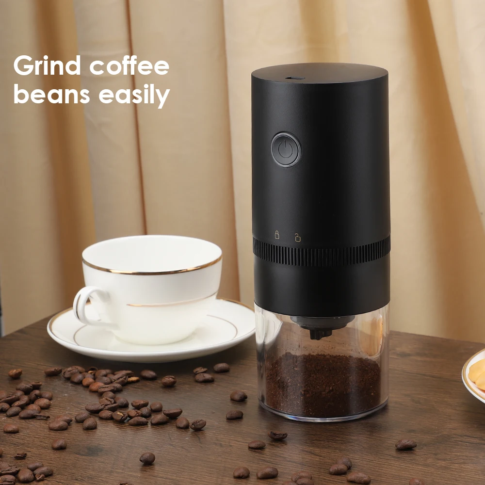 

Portable Electric Coffee Grinder Cafe Automatic Coffee Beans Mill Conical Burr Grinder Machine for Home Travel USB Rechargeable