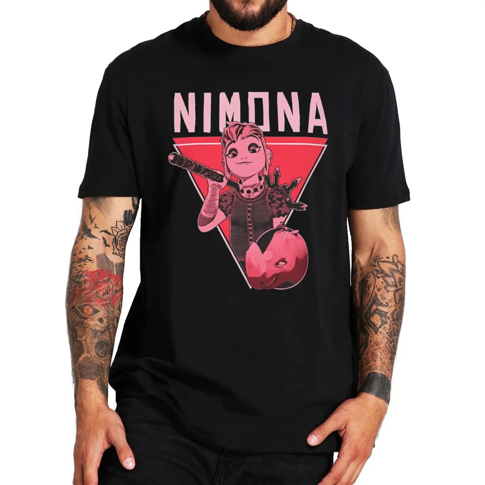 

Nimona T Shirt 2023 Anime Movie Fans Retro Short Sleeve O-neck 100% Cotton Unisex Summer Casual T-shirts For Men Women