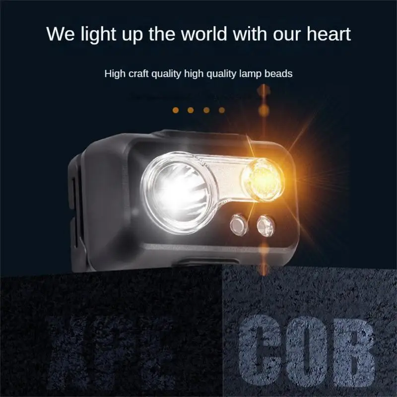 

Camping Equipments Night Running Sensing Led Outdoor Headlights Camping Supplies Head Flashlight Strong Light Usb Charging Small