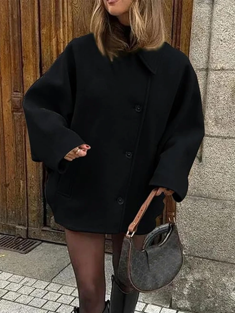 ZBZA Женская Винтажная Куртка С Рукавами летучая Мышь Длинным Рукавом И Двойным