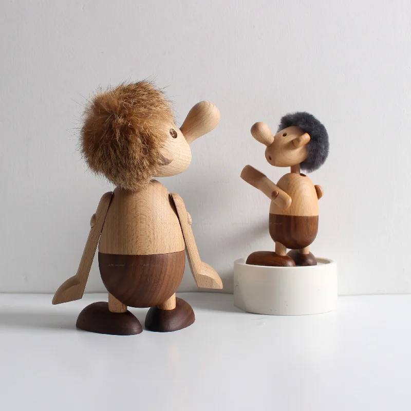 

European-style Solid Wood Cute Creative Doll Desktop Decoration Funny Doll Home Accessories