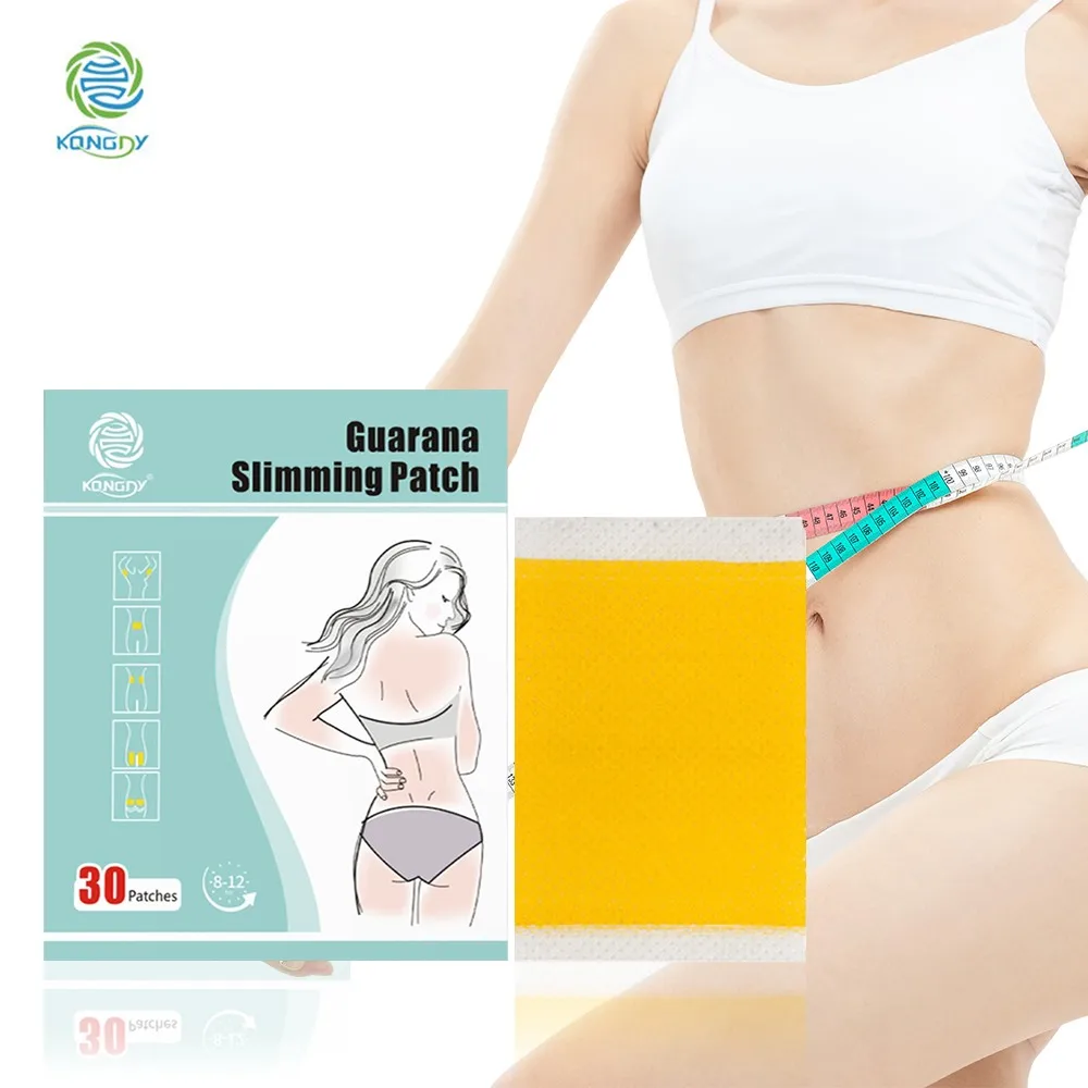 Наклейка на пупок KONGDY патчи для похудения из гуараны 30 шт./кор. трава пластырь