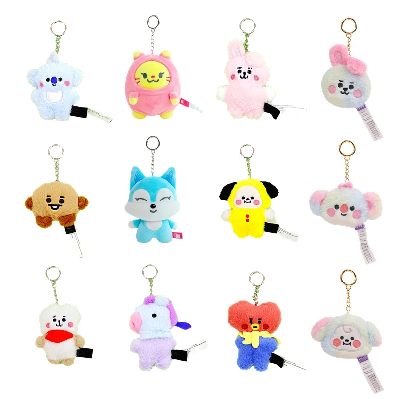 

Kawaii BT21 Anime Hobby Tata Rj Chimmy Cooky Shooky Mang Koya Плюшевая Кукла сумка орнамент подарок для девушки