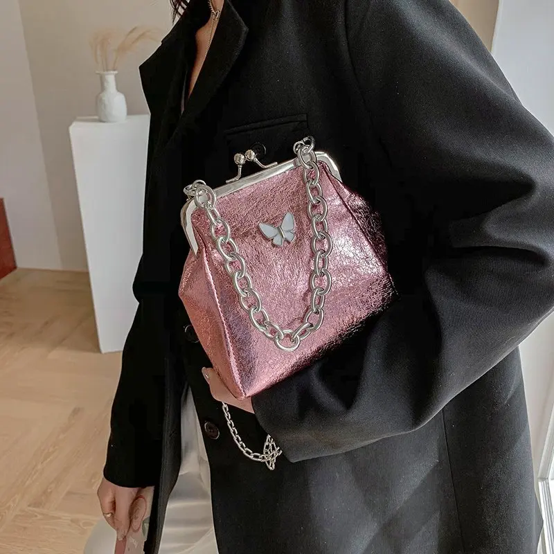 Small Kisslock Crossbody Bags For Women Phone Purses Frame Shoulder Bag Evening Bags