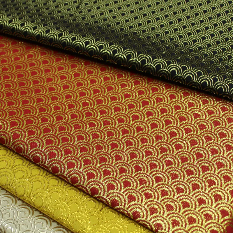 50x140 см китайский стиль рыбья чешуя узор дамасский атлас парча шелковая