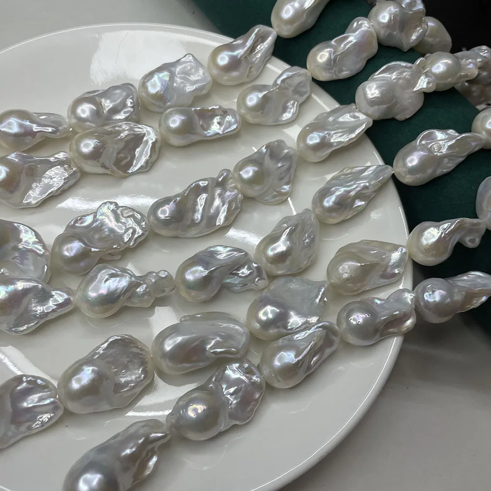 

Boutique 14-17mm Large Baroque Freshwater Pearl Special-Shaped Glare Mermaid Pearl DIY Jewelry Loose Bead Pendant Gift Festival
