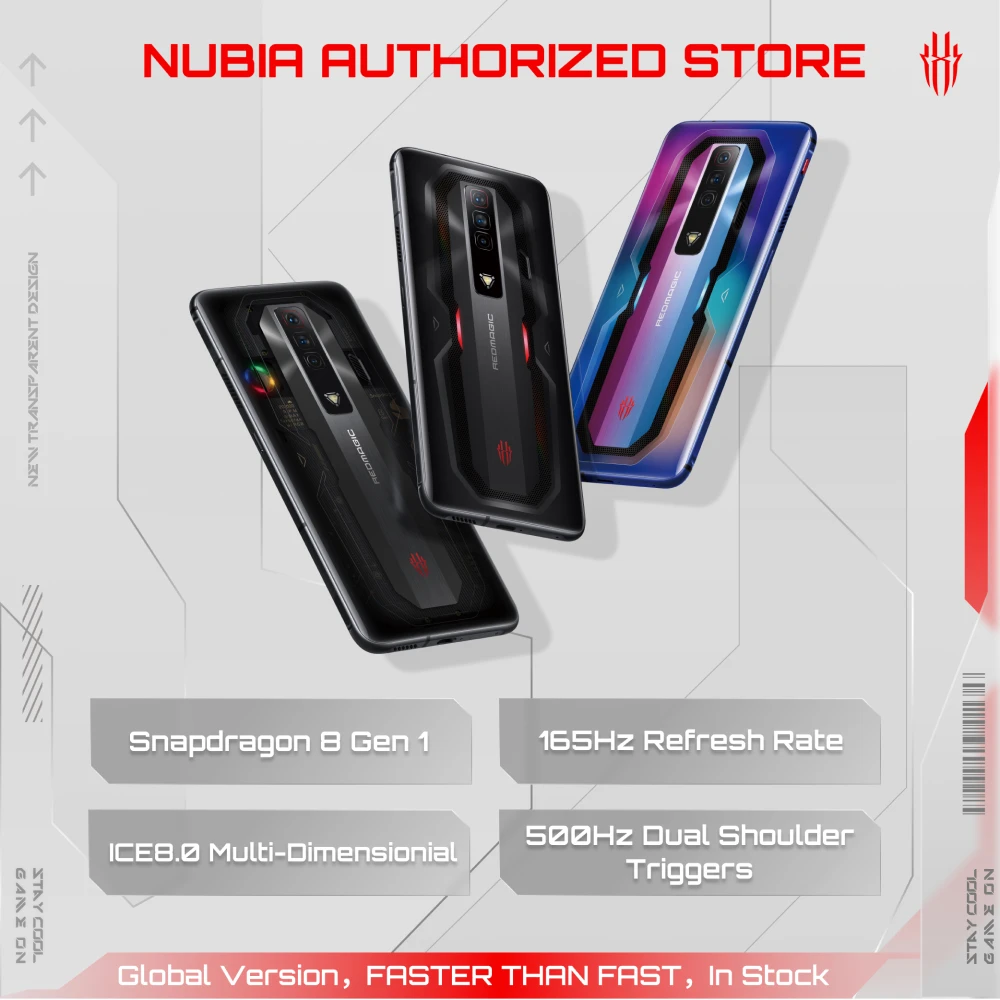 Kup FEDEX/DHL Free Nubia REDMAGIC 7 Telefon Do Gier Wersja Globalna 6.8 ''165Hz AMOLED Snapdragon Octa Core 64MP Aparat Telefon Komórkowy