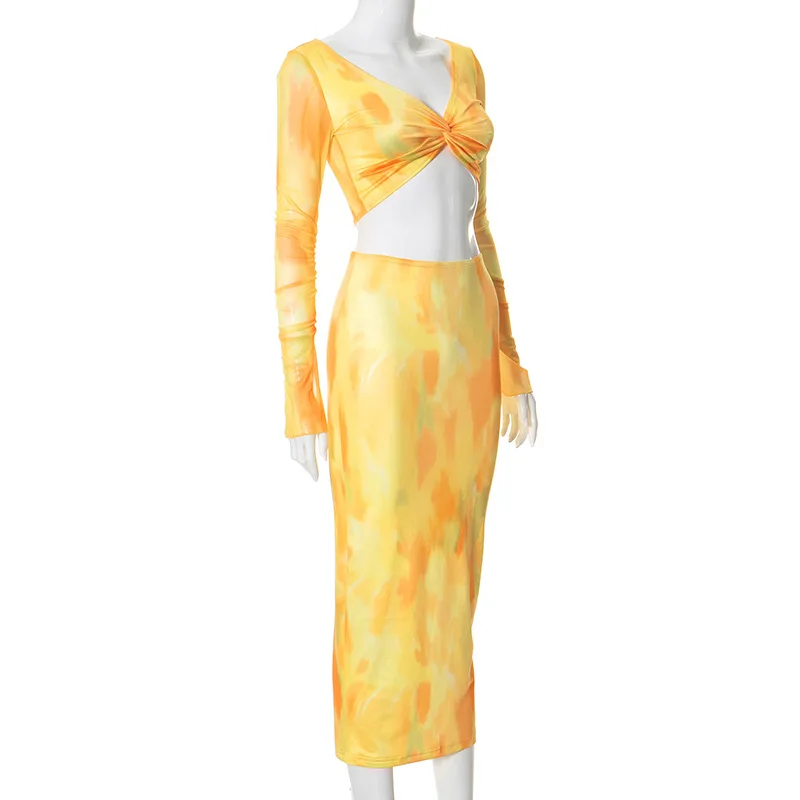 Женский комплект из 2 предметов SKMY Осенний Повседневный Модный укороченный Топ с