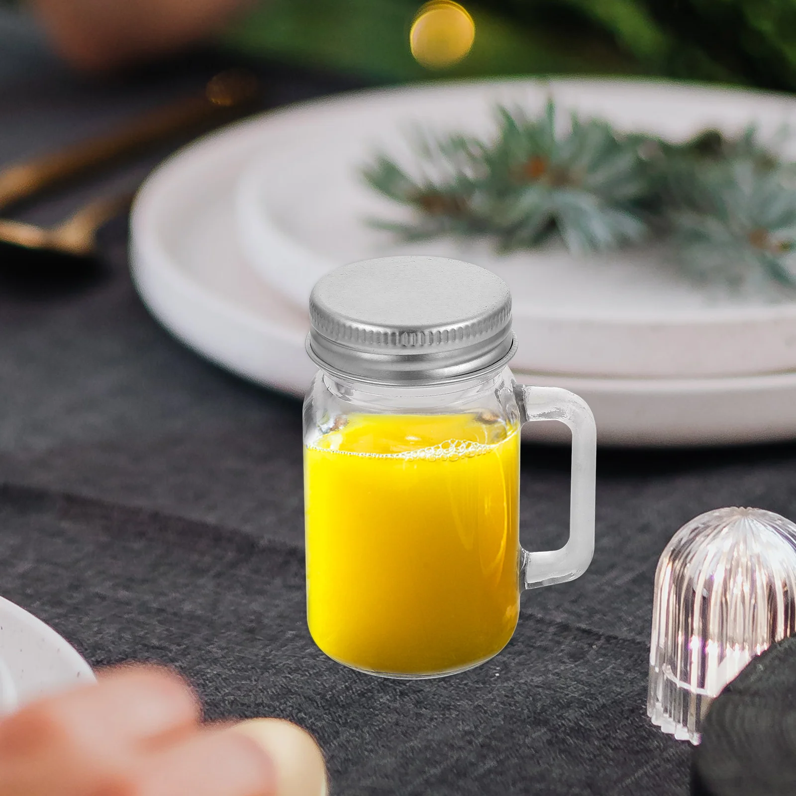 

16 Pcs Jars With Handle Household Jam Kitchen Honey Holder Lidded Glass Fruits Bottles Mason Sealing